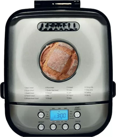 Raf Αρτοπαρασκευαστής 600W Χωρητικότητας 500gr με 19 Προγράμματα