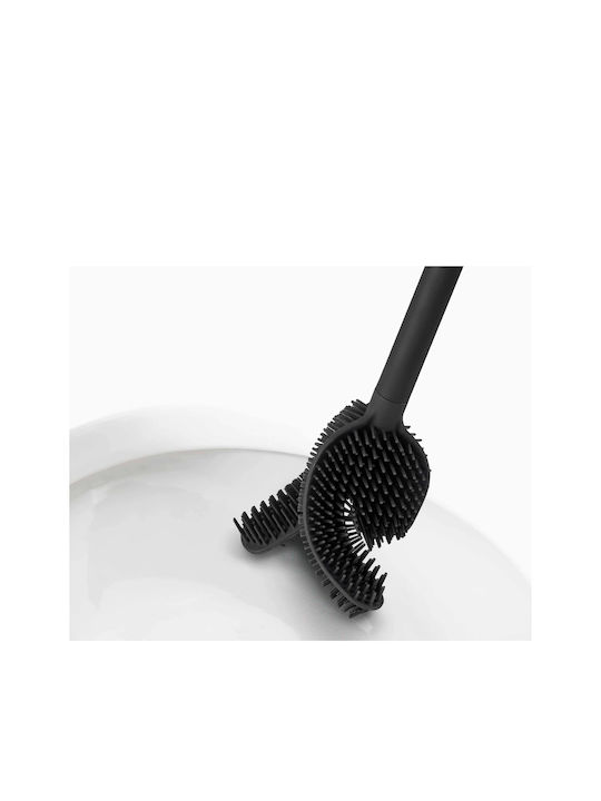 Joseph Joseph Flex Metallic Toilet Brush Black