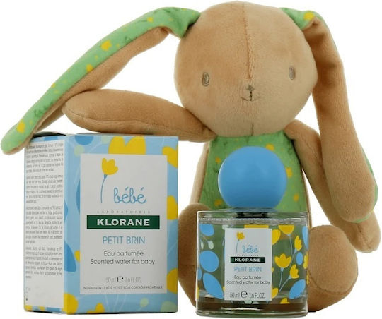 Klorane Petit Brin Σετ Βρεφικό Eau de Toilette με Λούτρινο Κουνελάκι Green 50ml