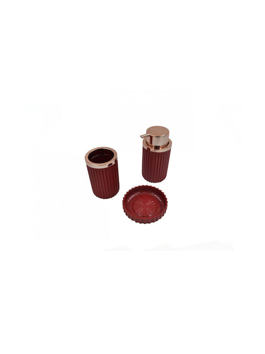 Sidirela Sidirela Plastic Bathroom Accessory Set Blue 3 Pieces