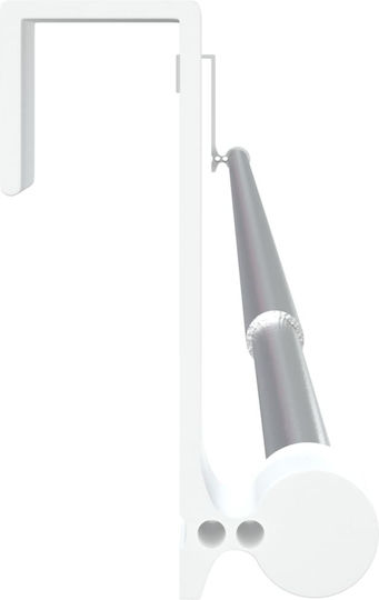 vidaXL Telescopic Shower Curtain Track Aluminium White 105cm
