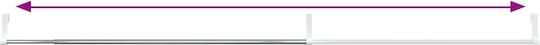 vidaXL Telescopic Shower Curtain Track Aluminium White 105cm