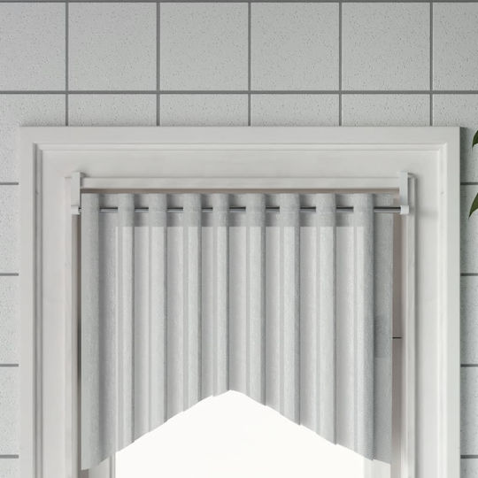 vidaXL Telescopic Shower Curtain Track Aluminium White 105cm