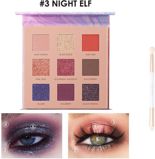 Trusa 9 Farduri De Pleoape Focallure Color Life #3 Night Elf