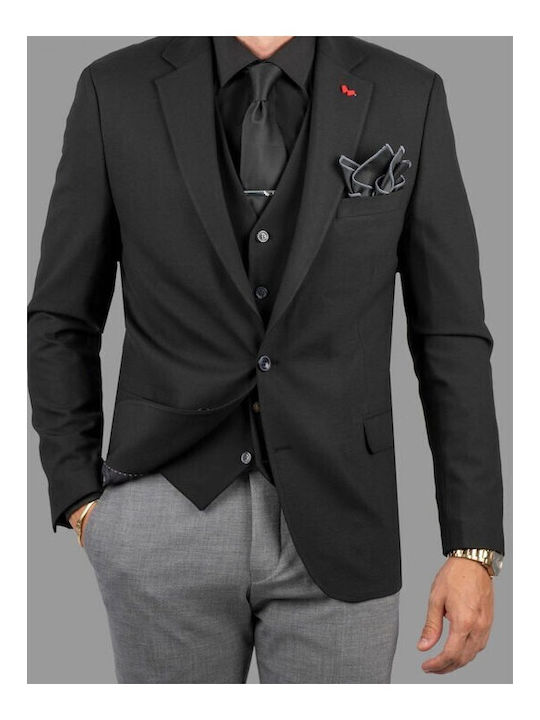 D-Zine Men's Suit Jacket Black