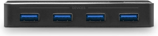 Lindy Hub 4 Θυρών USB 3.0 με σύνδεση USB-A Πράσινο