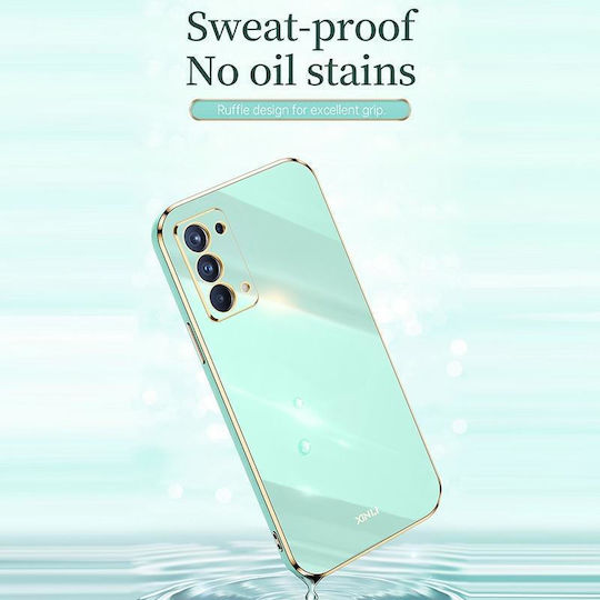 Oppo Reno5 4g Xinli Gerade 6d Vergoldeter Rand Tpu Stoßfeste Hülle Weißdornrot