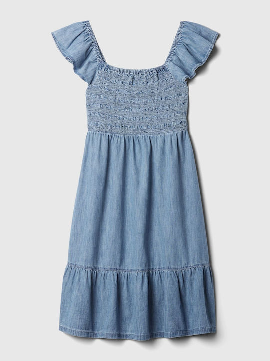 GAP Rochie pentru Copii Mâneci scurte Medium Wash