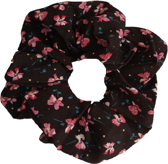 Haargummis - Haarelastik Xlarge Schwarze Blumen