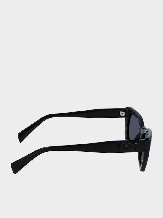 Liu Jo Women's Sunglasses with Black Plastic Frame and Black Lens