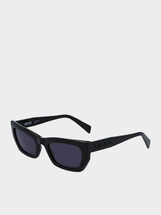 Liu Jo Women's Sunglasses with Black Plastic Frame and Black Lens