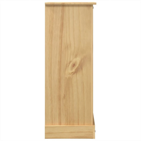 Chest of Drawers of Solid Wood with 4 Drawers 80x43x114cm