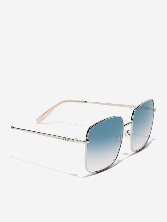 Hawkers Flush Women's Sunglasses with Silver Metal Frame and Multicolour Gradient Mirror Lens HRFL22SKM0