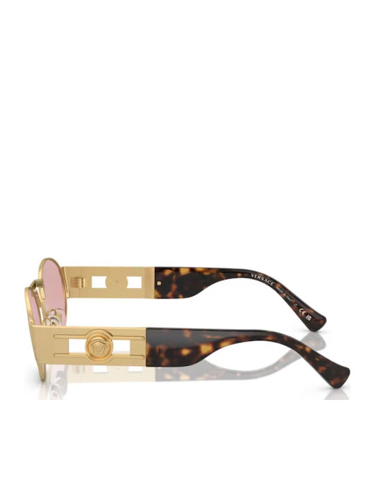 Versace Unisex Γυαλιά Ηλίου με Χρυσό Μεταλλικό Σκελετό και Ροζ Φακό VE2264 100284