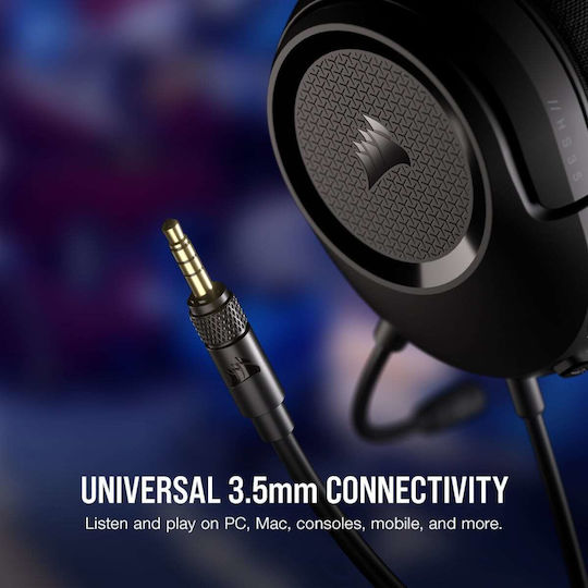 Corsair HS35 V2 Over Ear Gaming Headset with 3.5mm Connection Red for PC / PS4 / PS5 / XBOX
