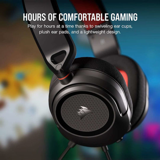 Corsair HS35 V2 Over Ear Gaming Headset with 3.5mm Connection Red for PC / PS4 / PS5 / XBOX