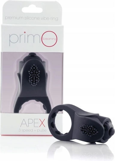 Screaming O Primo Line Apex Δονούμενο Δαχτυλίδι Σιλικόνης Μαύρο