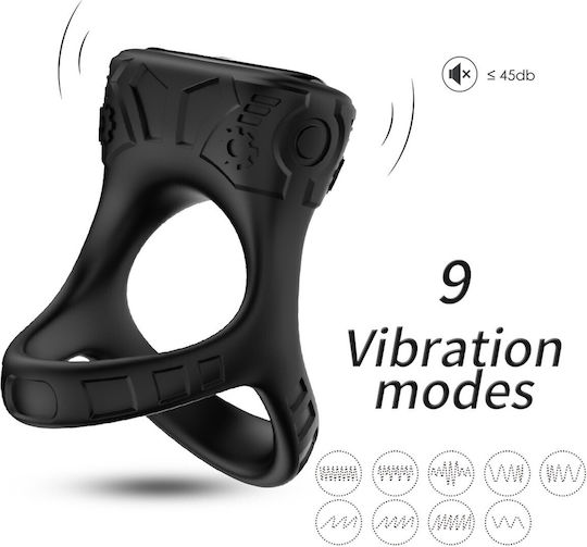 Boss Of Toys Vibrating Cock Ring Schwanz Schwarz