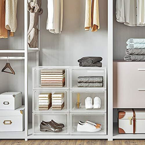 Songmics Пластмасова Кутия За Съхранение На Обувки 36x28x22см