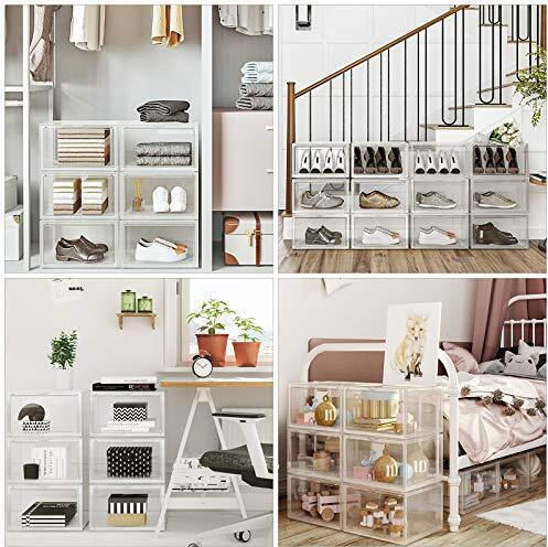 Songmics Пластмасова Кутия За Съхранение На Обувки 36x28x22см