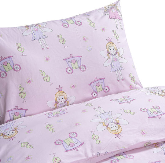 Beauty Home Подредба Детско покривало Единично с калъфка за възглавница Pink 160x240cm