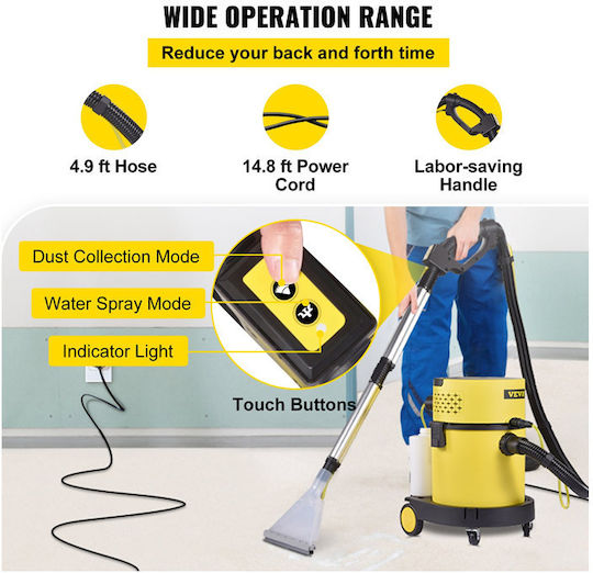 Vevor Vacuum Wet / Dry 1200W with Plastic Bin 20lt