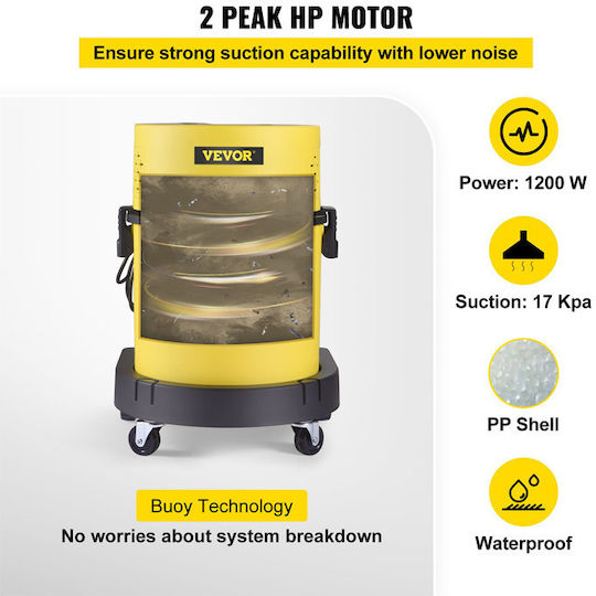 Vevor Vacuum Wet / Dry 1200W with Plastic Bin 20lt