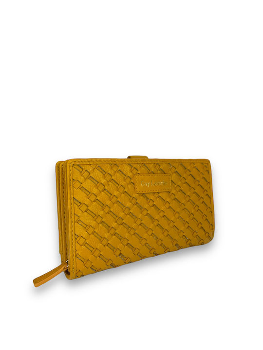 Guy Laroche Large Leather Women's Wallet with RFID Yellow