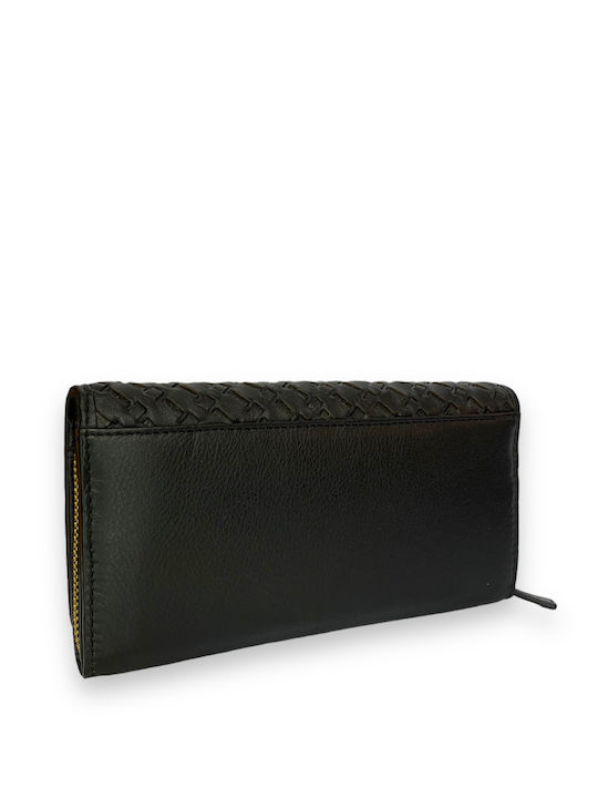 Large Leather Women's Wallet Classic with RFID Black