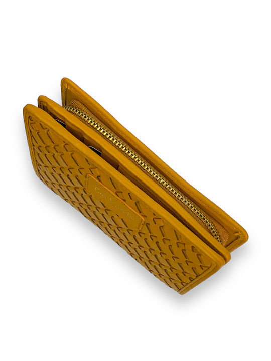 Small Leather Women's Wallet Classic with RFID Yellow