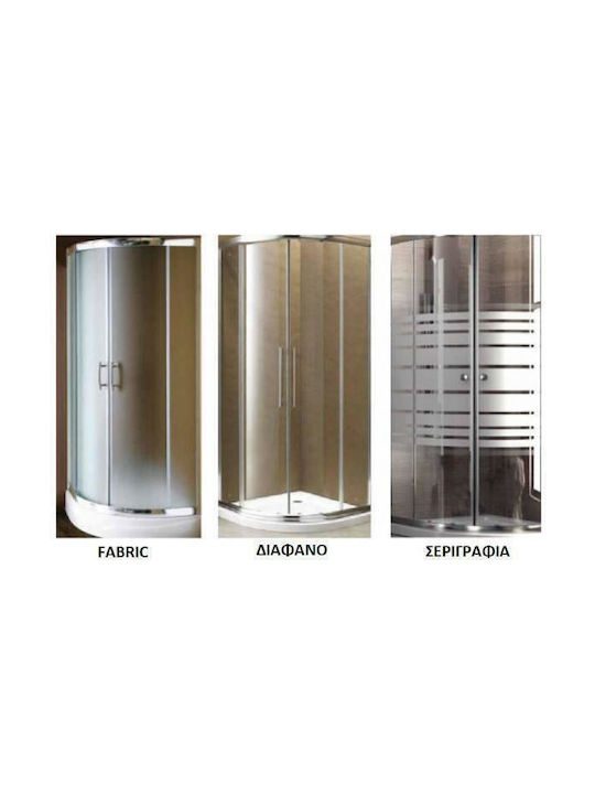 Karag Flora 100 Kabine für Dusche mit Schieben Tür 80x80x180cm Klarglas Cromo
