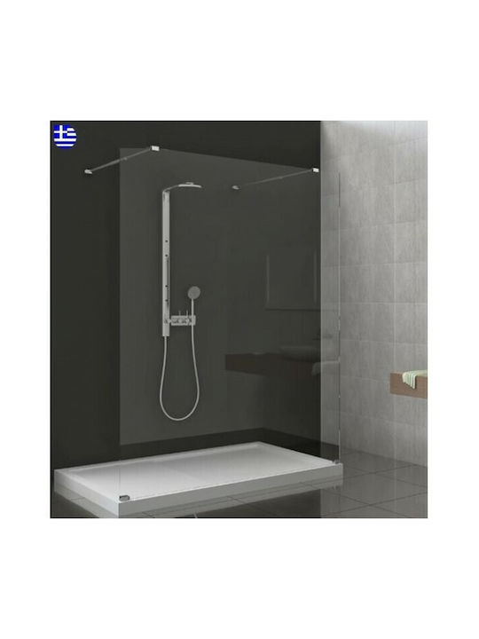 Karag Πάνελ Fixed Side for Shower 168x200cm Clear Glass Cromo