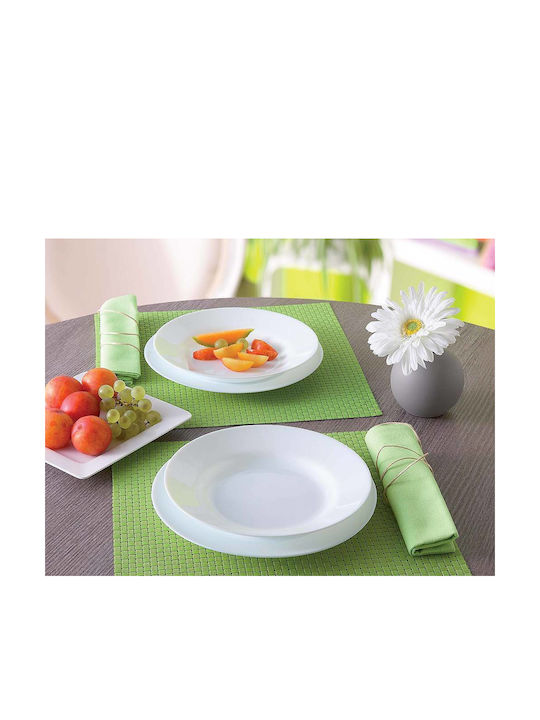 Luminarc Everyday Πιάτο Γλυκού Γυάλινο Λευκό με Διάμετρο 19cm