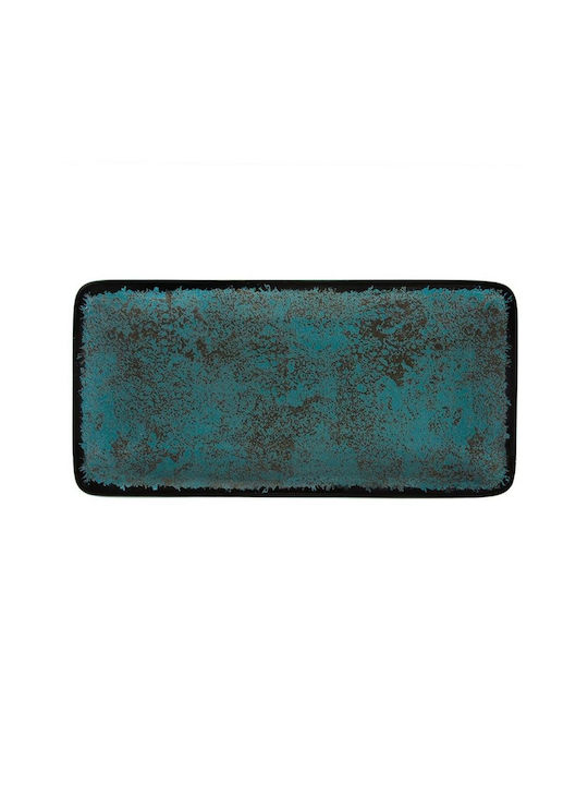 Oriana Ferelli Πιάτο Ρηχό Ορθογώνιο Κεραμικό Teal 27x16cm