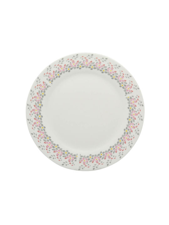 Ankor Plate Soup made of Porcelain Pink with Diameter 21.5cm