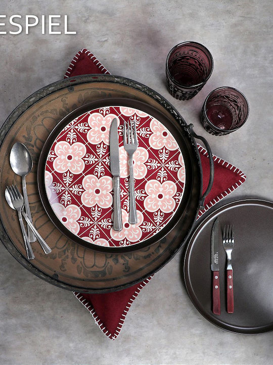 Espiel Step Plate Shallow Ceramic Black with Diameter 30cm