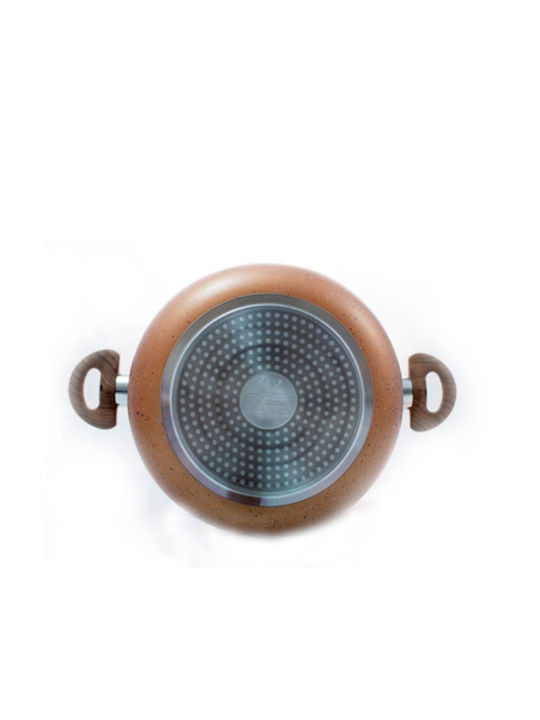 Chios Hellas Woodstone Βαθιά Κατσαρόλα από Αλουμίνιο 24cm