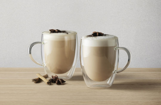 Maxwell & Williams Becher Glas Weiß 350ml 2Stück
