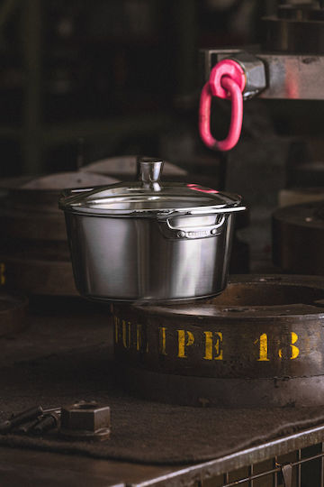 Cristel Tiefer Edelstahl-Topf 1.3Es / 16cm