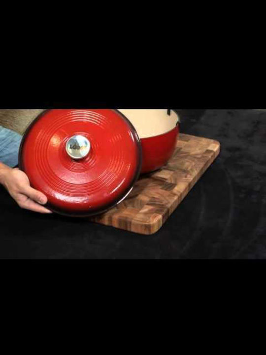 Lodge Ρηχή Κατσαρόλα από Μαντέμι 3.4lt / 36.5cm Red