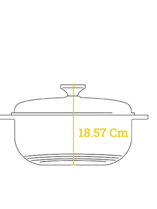 Lodge Ρηχή Κατσαρόλα από Μαντέμι 3.4lt / 36.5cm Red