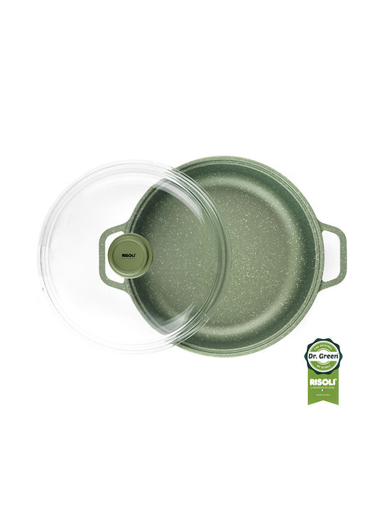 Risoli Dr Green Shallow Pot made of Cast Aluminum 3lt / 28cm