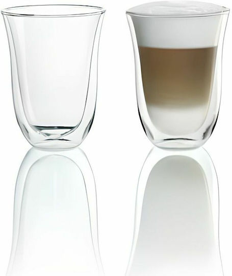 De'Longhi Σετ Ποτήρια Καφέ/Freddo από Γυαλί 330ml 2τμχ