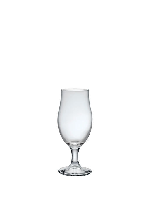 Bormioli Rocco Executive Set of Glasses Beer, μπίρας made of Glass Stemmed 300ml 3pcs