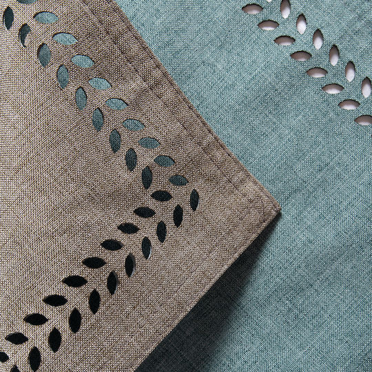 Silk Fashion Platzdeckchen Stoff Petrol-Grey 45x35cm 5206978154287 1Stück