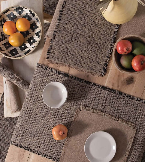 Nef-Nef Homeware Varis Σουπλά Υφασμάτινο Μαύρο 33x48cm 031740 2τμχ