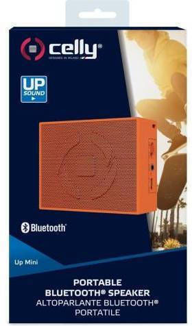 Celly Up Mini Ηχείο Bluetooth 2W με Διάρκεια Μπαταρίας έως 4 ώρες Πορτοκαλί