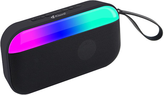 Kisonli S19 Bluetooth Speaker 5W with Radio and Battery Life up to 5 hours Black