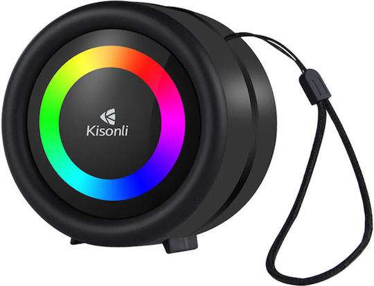 Kisonli S16 Ηχείο Bluetooth 5W με Διάρκεια Μπαταρίας έως 2.5 ώρες Μαύρο