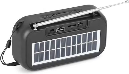 Kisonli SC-01 Bluetooth Speaker 5W with Radio and Battery Life up to 6 hours Black